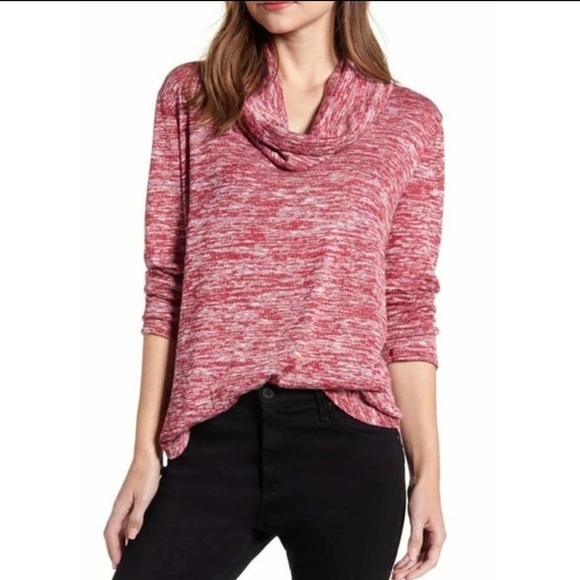 Caslon Space Knit Cowl Neck Tunic Sweater Sz XS - Picture 5 of 11